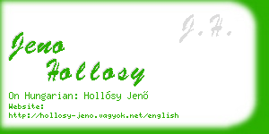 jeno hollosy business card