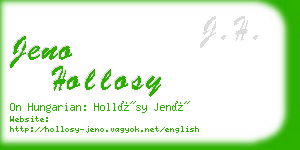 jeno hollosy business card